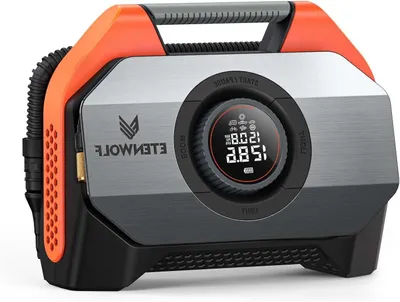 Produktbild von Kompressor – Reifenpumpe – Luftpumpe – Fahrradpumpe – Tragbarer Kompressor – Kabelloser Kompressor mit 19200-mAh-Akku