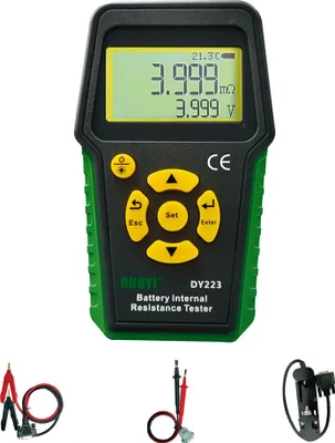 Produktbild von Batterie-Innenwiderstandsmessgerät mit automatischer Abschaltung, Batterieanalysator, großes digitales Display mit Hintergrundbeleuchtung, Batteriespannungsanzeige