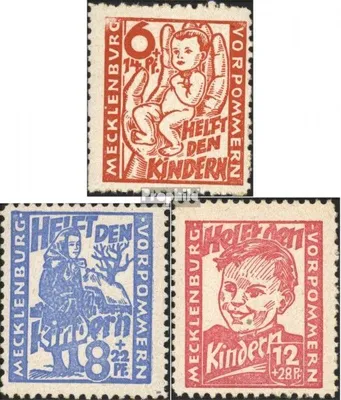 Produktbild von Briefmarken Sowjetische Zone (All.Bes.) 1945 Mi 26-28 (kompl.Ausg.) postfrisch Kinderhilfe
