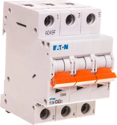 Image de Disjoncteur de protection de ligne Eaton (PLSM-C63/3-MW)