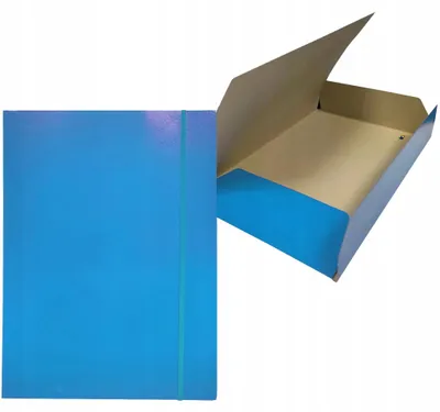 Image de Classeur en carton bleu de la marque BANTEX, format A4, avec élastique de fermeture