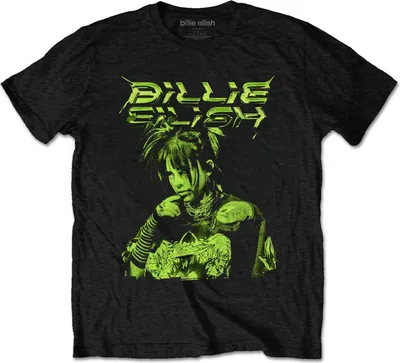Produktbild von Billie Eilish - T-Shirt für Herren/Damen Uni RO4035 (L) (Schwarz)
