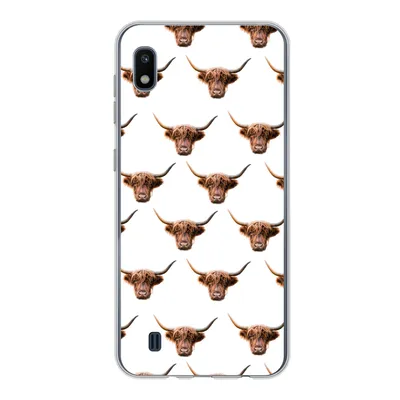 Produktbild von MuchoWow® Handyhülle Schutzhülle Hülle für Samsung Galaxy A10 Schottischer Highlander - Kuh - Muster Silikon Softcase Handy Hülle - Schutzhülle