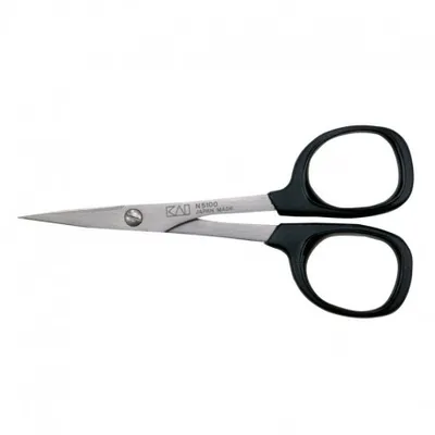 Image de KAI N5100 'N5000' ciseaux de broderie fins, 100mm, acier inoxydable, noir/argent (1 pièce)