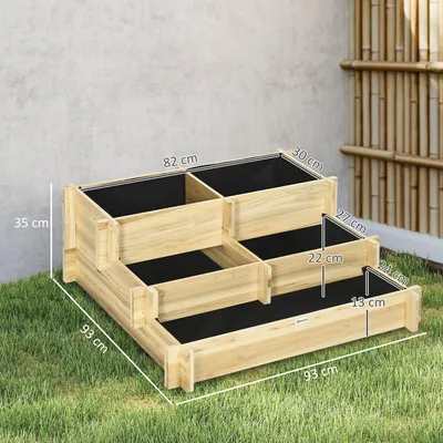Obrázek produktu pro Skládací postel Outsunny s dřevěným rámem 845-639V00