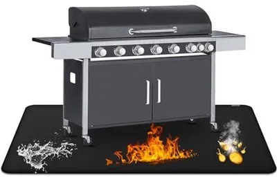Produktbild von Untergrillmatte für BBQ - 100 x 150 cm, Antihaft, Feuerfest