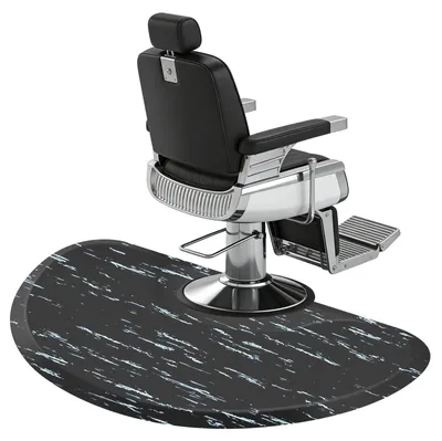 Obrázek produktu pro Salonní rohož 3 stopy x 5 stop - Antiměsíční - Protiskluzová - Polokruh - Snadno čistitelná - Komfort pro kadeřníky - Podlahová rohož