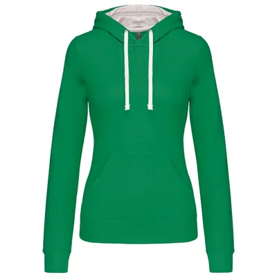 Produktbild von Kariban UNI Hoodie Kapuzenpullover Pullover Sweatshirt Sweatjacke, Größe:XS, Farbe:Light Kelly Green/White