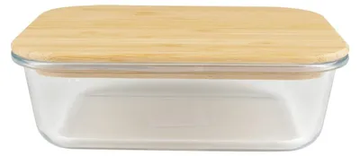 Vorratsdose Glas mit Bambusdeckel luftdicht 1050 ml
