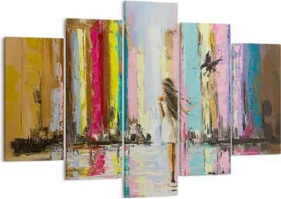 Produktbild von Bild auf Leinwand - Leinwandbild - Mädchen Vogel - 150x100cm - Wand Bild - Wanddeko - Wandbilder - Leinwanddruck - Bilder - Kunstdruck - Wanddekoration - Leinwand bilder - Wandkunst - EA150x100-3441