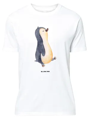 Produktbild von Mr. & Mrs. Panda Größe L T-Shirt Pinguin marschieren - Weiß - Geschenk, mit Spruch, Tshirt, Bruder, Familie, Schwester, Stolz, Shirt