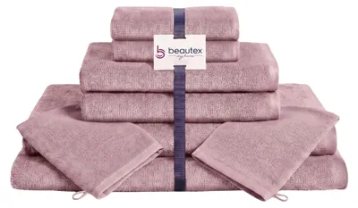 Produktbild von BEAUTEX Handtuch-Set Premium Frottier Sets, 100% Baumwolle 550g/m²,Altrosa,Set: 4 Hand-, 2 Badetücher