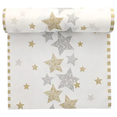 Produktbild von 6 Tischläufer, stoffähnlich, Airlaid 24 m x 40 cm "Stardust"