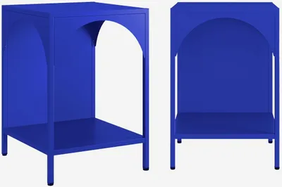 Produktbild von sweeek - 2er-Set Nachttische, industrielle Beistelltische - Blau