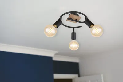 Produktbild von Globo Lighting Strahler Metall schwarz, 3x E27