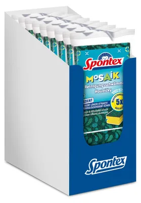 Immagine prodotto di Spontex spugna per la pulizia a mosaico 27 pezzi, spugna per la casa, spugna per lavare i piatti, detergente per pentole, spugna per la pulizia, universale