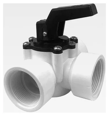 Produktbild von PVC 3-Wege Solarventil für Solarheizung und Wärmepumpe mit Innengewinde 1 1/2"
