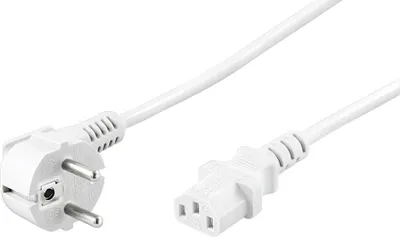 Produktbild von Goobay 96030 Schuko Stecker CEE 7/7 auf C13 Buchse Kaltgeräte Kabel 1.5m weiß