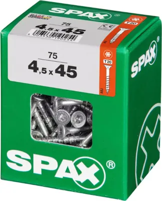 Produktbild von Spax Universalschrauben 4.5 x 45 mm TX 20 Senkkopf - 75 Stk.