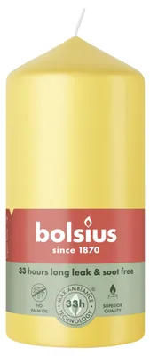 Produktbild von Bolsius Stumpenkerze sonnengelb 12 cm Ø 5,8 cm