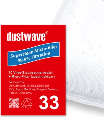 Produktbild von Sparpack - 10 Staubfilterbeutel | Filtertüten passend für Bomann - BS 9019 CB / BS9019CB Staubsauger - dustwave® Markenstaubbeutel / Germany + inkl. Microfilter
