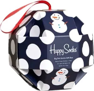 Produktbild von Happy Socks Big Dot Snowman Gift Box (1-pack), sneeuwpoppen in een kerstbal
