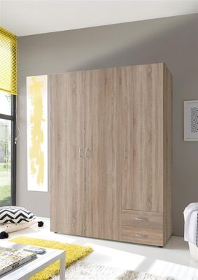 Kleiderschrank Schrank Schlafzimmerschrank Drehtürenschrank "Hamina II" Sonoma-Eiche