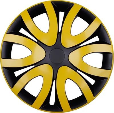 Immagine prodotto di 4x coprimozzo PREMIUM modello: Mika in giallo-nero