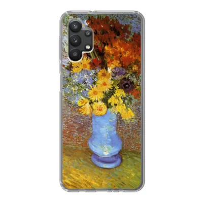 Produktbild von MuchoWow® Handyhülle Schutzhülle Hülle für Samsung Galaxy A32 5G Vase mit Gänseblümchen und Anemonen - Vincent van Gogh Silikon Softcase Handy Hülle - Softcase
