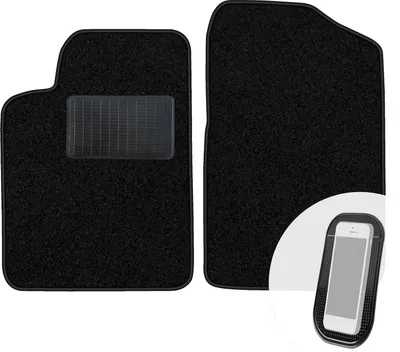 Produktbild von moto-MOLTICO Vorne Fußmatten Auto Velours Autoteppiche Schwarz Automatten Set 2-teilig passend für Peugeot 309 1989-1993