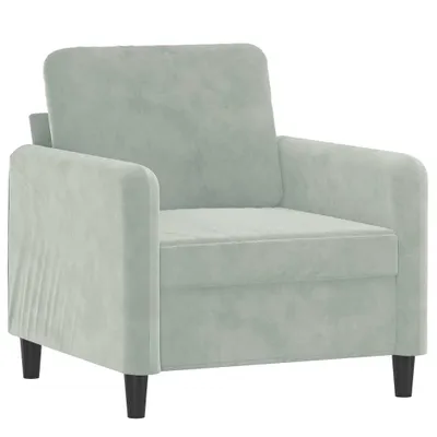 Image de Fauteuil Gris clair 60 cm Velours