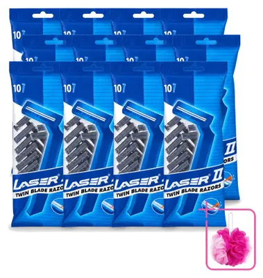 Produktbild von 12 x Laser 2 Einwegrasierer für Männer - Sparpackung - 12 Stücke