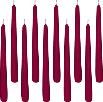 Produktbild von 10 Spitzkerzen bordeaux 23,5 x 245 mm