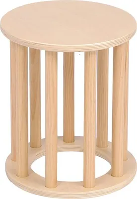 Produktbild von Home Deluxe Hocker NALAN – Holzfarben, Pappel-Sperrholz (33 x 33 x 10 cm) | Multifunktionale Spielwippe