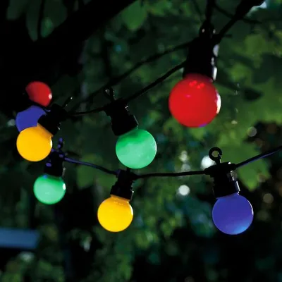 Produktbild von Sirius LED-Biergartenlichterkette Lucas Erweiterung 10 LED bunt außen 3 m schwarz