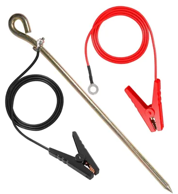 Erdspieß 45 cm für Weidezaun mit Krokodilklemmen