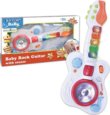 Produktbild von Bontempi Baby Rock Guitar with sensors, Musikspielzeug, Gitarre, 1 Jahr(e), AA, 570 g, Weiß