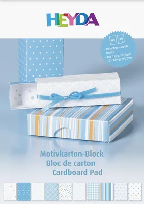 Obrázek produktu pro Heyda 204712104 Motiv kartonový blok A4 modrý
