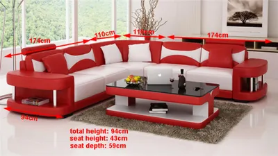 Produktbild von Design Ecksofa Leder Sofa Couch Polster Eck Sitz Wohnlandschaft Garnitur-L-Form