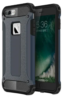 Produktbild von Mobigear Outdoor Schutzhülle für iPhone 8 Plus, Hartschalen-Rückseite, stoßfest - Dunkelblau