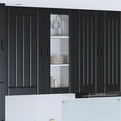 Imagen del producto de vidaXL Armario con puerta de cristal, modelo LUCCA, color , 40 x 31 x 100 cm, fabricado en material de madera