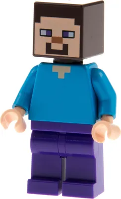 Produktbild von 1x Lego Minifigur Minecraft Steve Beine violette 973pb1813c01 min009