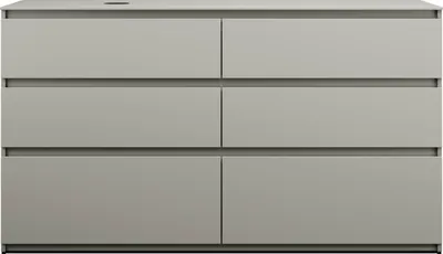 Produktbild von burgbad Lin20 Waschtischunterschrank inklusive Konsolenplatte, Beckenausschnitt links, 6 Auszüge, 1602x487x900mm, SGIG160LF5352