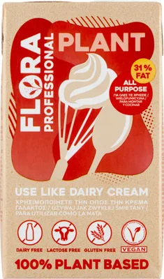 Produktbild von Flora Professional mieszanka roślinna oleju z białka soczewicy i roztworu tłuszczu roślinnego 31% 1 litr