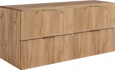 A product shot of a wooden cabinet with four drawers.