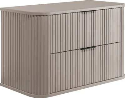 Produktbild von Furnisell MDF Badezimmerschrank unterschrank  "ELEGANT 2" mit blatt, grau