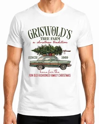 Immagine prodotto di Maglietta da uomo Griswold's Tree Farm Christmas Present Clark Griswold, bianca, 3XL