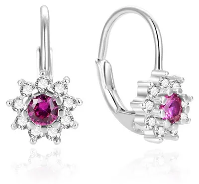 Image de Boucles d'oreilles en argent avec zircons AGUC1268DL