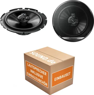 Produktbild von Lautsprecher Boxen Pioneer TS-G1730F - 16,5cm 3-Wege Koax Paar PKW 300WATT Koaxiallautsprecher Auto Einbausatz - Einbauset passend für VW Golf 5 - justSOUND