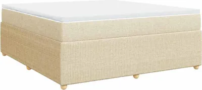 Produktbild von vidaXL Boxspringbett mit Matratze Creme 180x200 cm Stoff